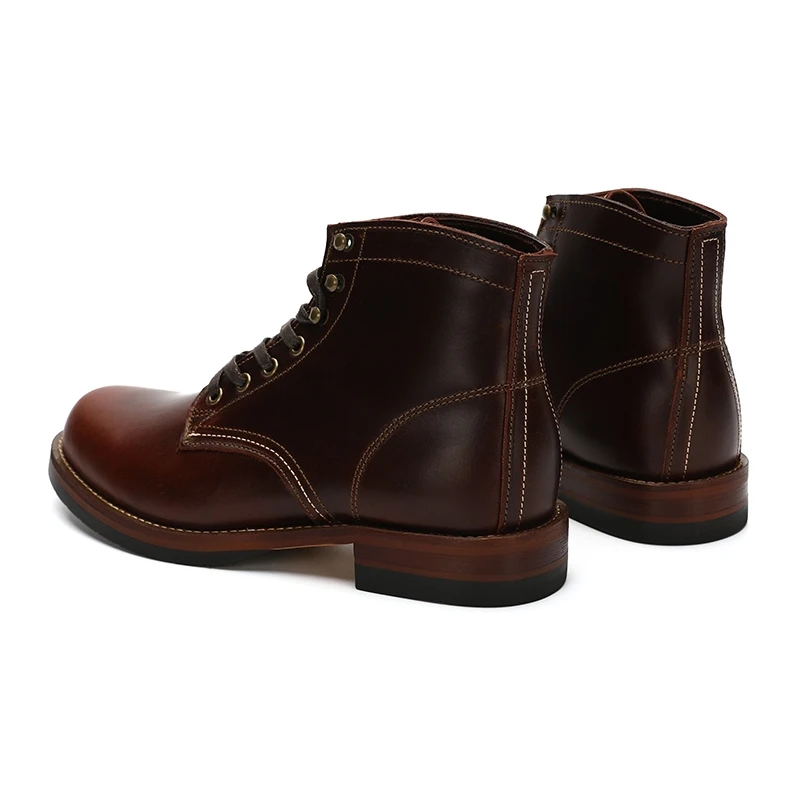 New Handmade Men Ankle Boots Autumn Winter Wings Vintage British Cow Leather High Quality Shoes Outdoor Tooling Motorcycle Boots 5