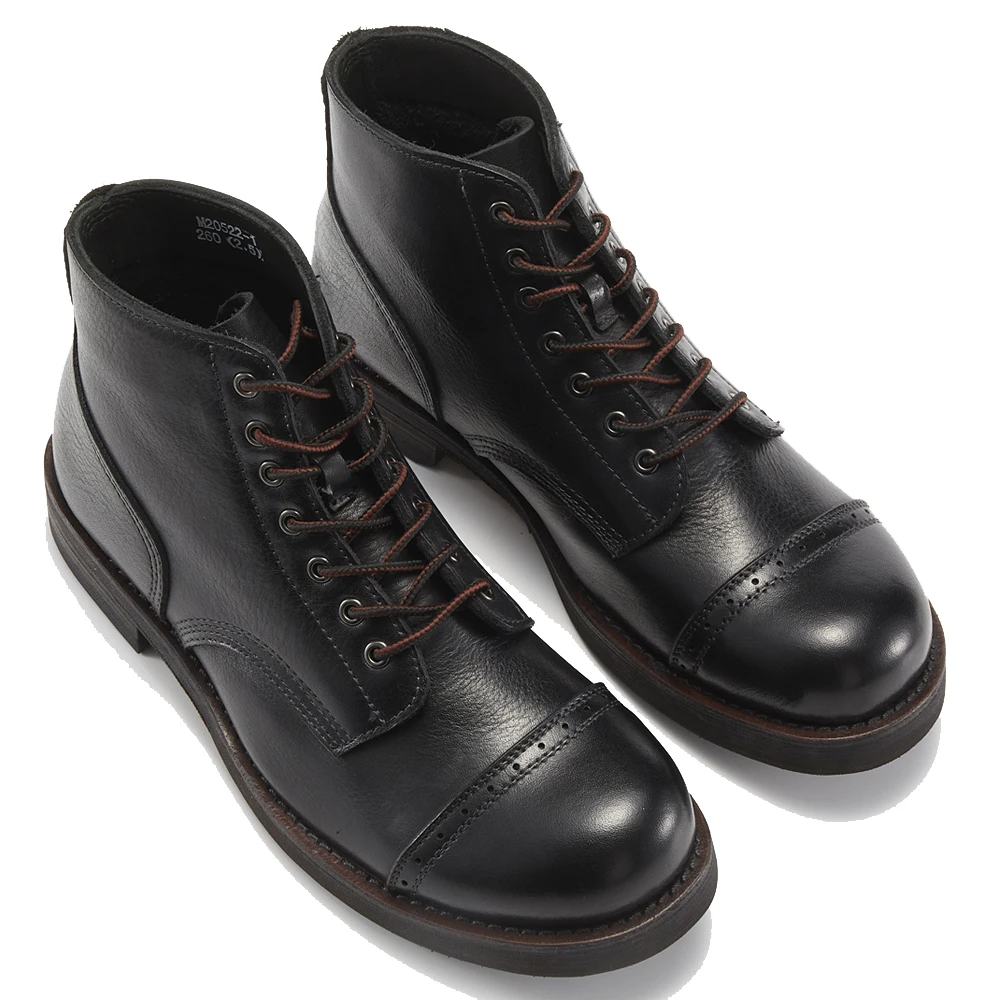 Freshova™ Precision Stitch Men’s Vegetable Tanned Leather Riding Boots – Waterproof Retro Ankle Design 1