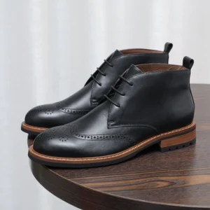 Freshova™ Handmade Waterproof Riding Ankle Boots – Genuine Leather Winter Equestrian Style for Men Fashion Chelsea Casual 1