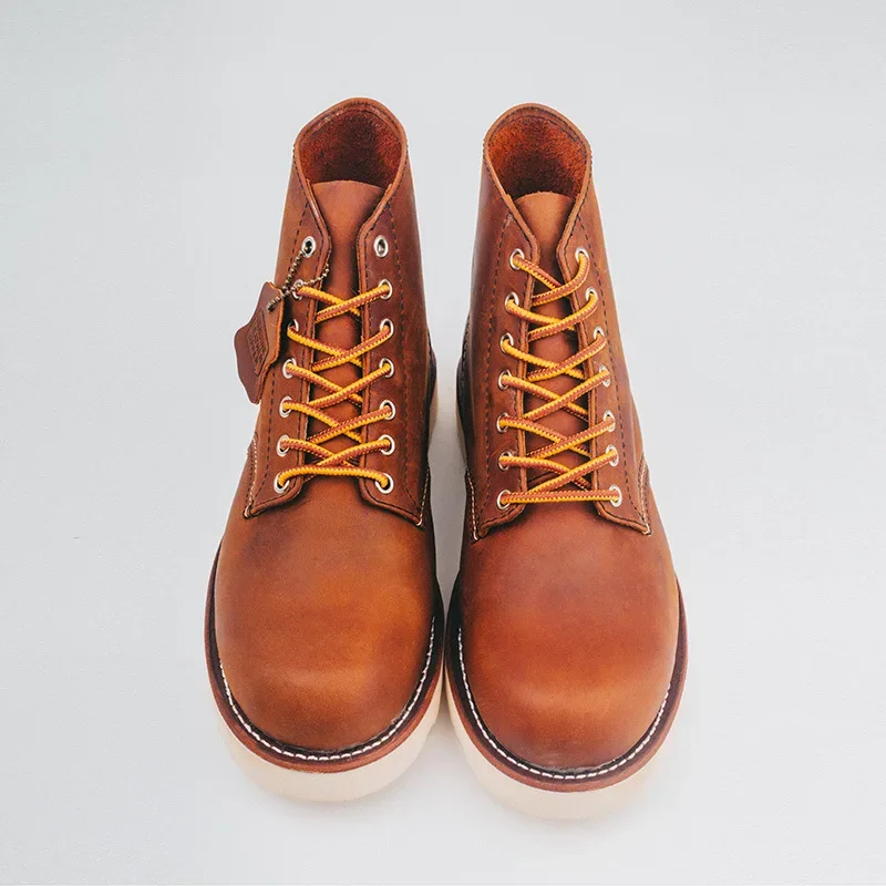 Freshova™ FRS205263 Handmade British Motorcycle Ankle Boots – Genuine Cow Leather Lace-Up 2