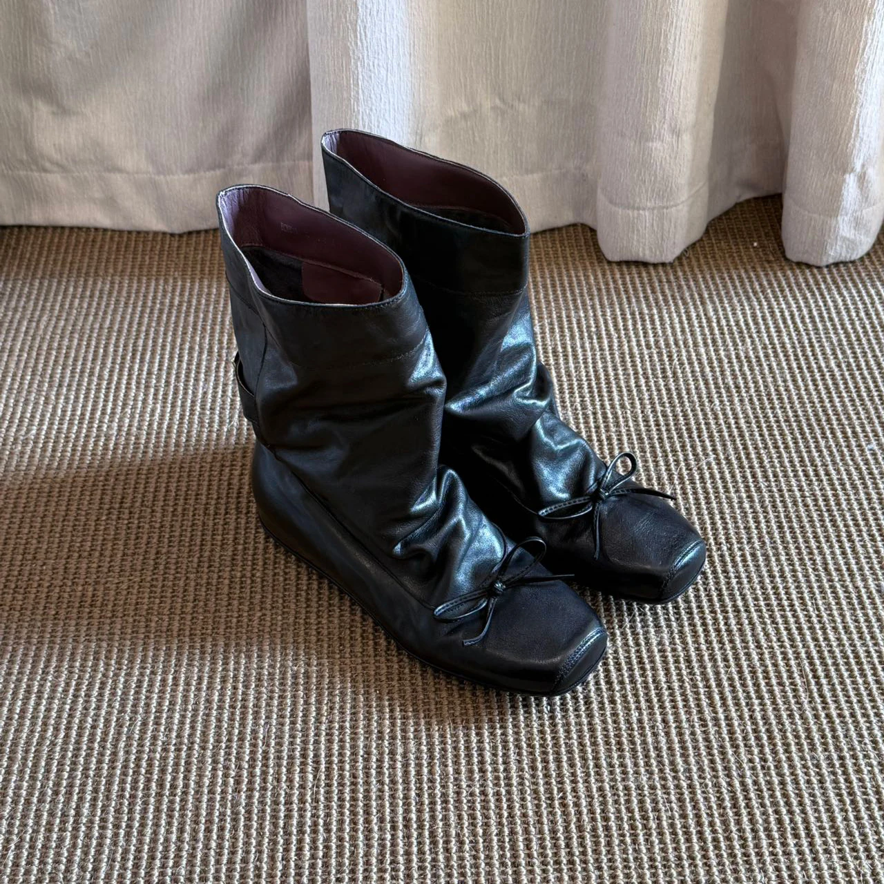 BANFANG Women's Boots 4.5cm Autumn Winter New Bow Buckle Shoes Fashion Brand Design High Quality Short Boots For Woman 1