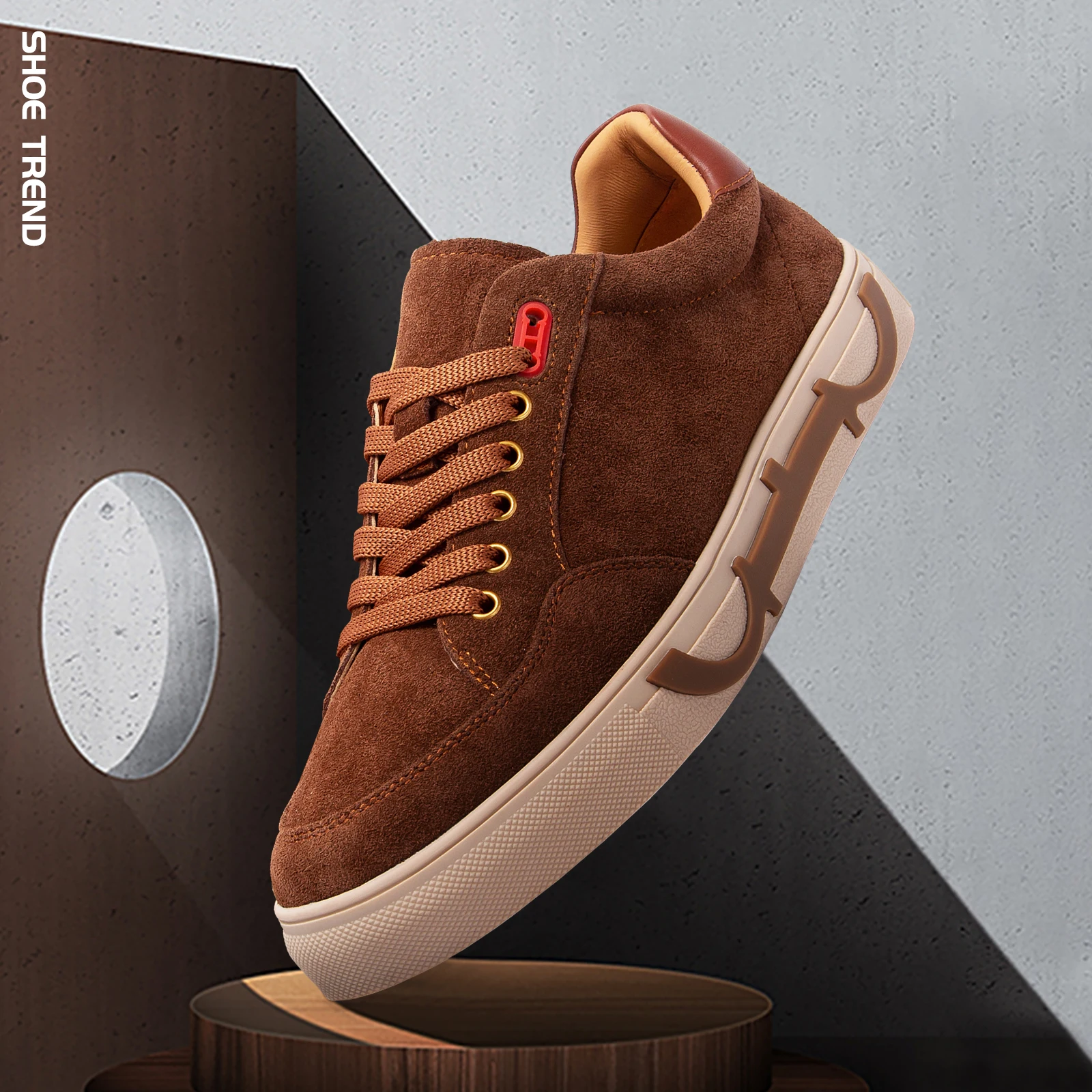 Freshova™ Men’s Cow Suede Oxford Casual Shoes – Breathable Lace-Up Comfort 2