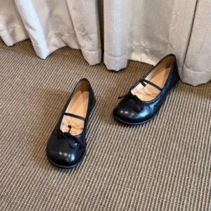 Freshova™ Women’s Sheepskin Leather Mary Jane Flats – Casual Comfort Shoes (FRS20102) 1