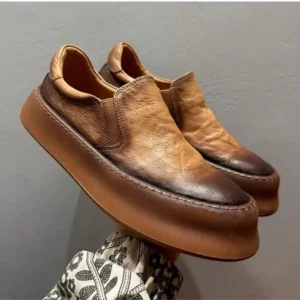 Freshova™ Men’s Genuine Leather Slip-On Loafers – Breathable Casual Comfort (FRS21045) 1