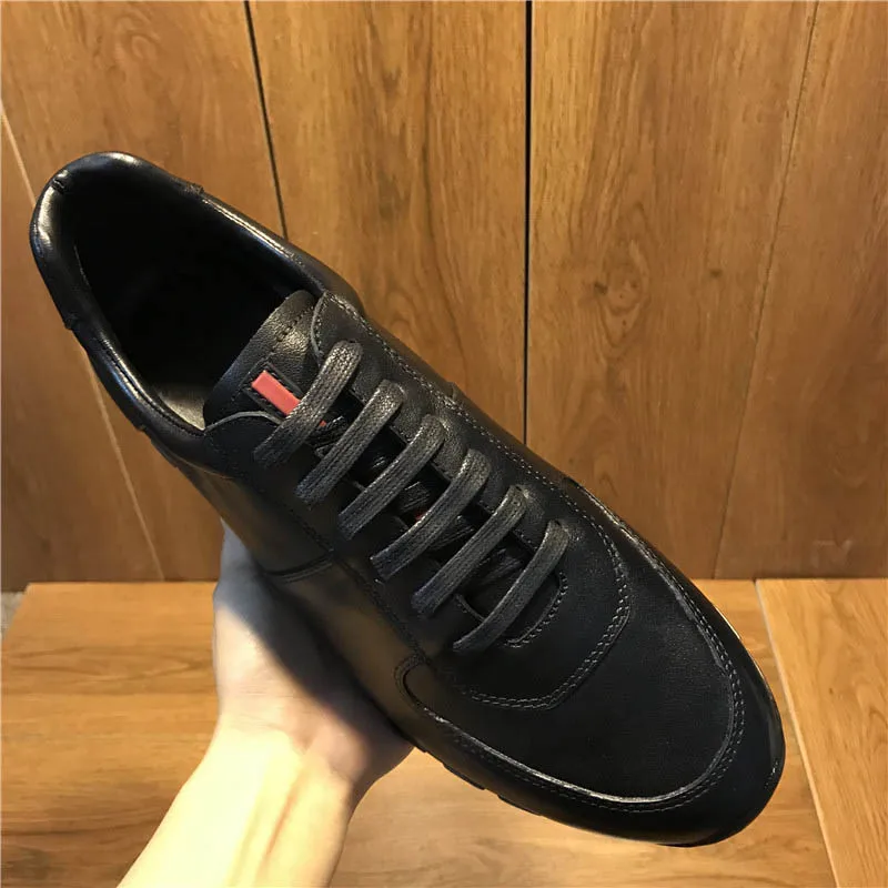 Freshova™ Men’s Height Increasing Leather Running Shoes – Cushioned Lifestyle Trainers 12 handmade vs factory shoes