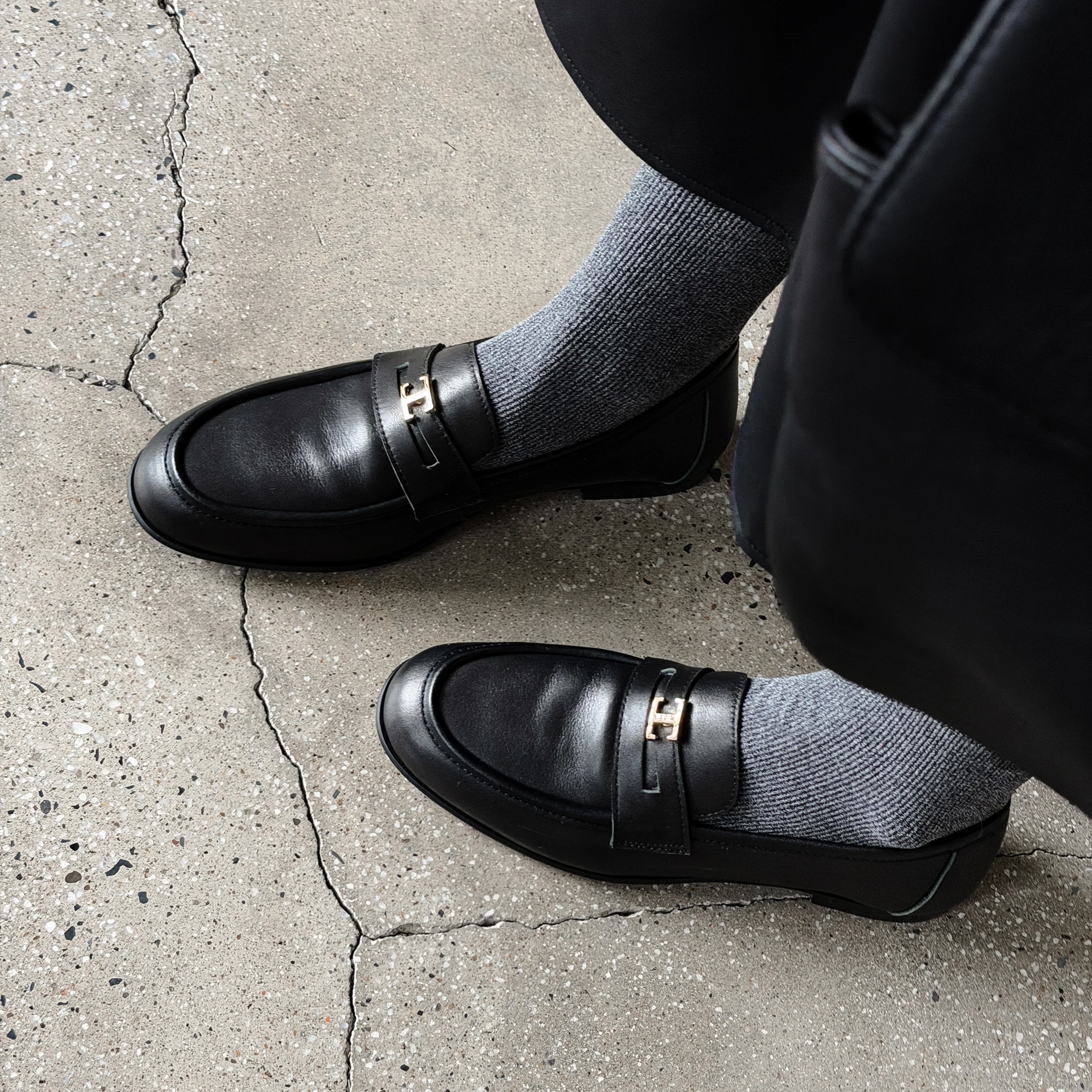 Freshova™ Women’s Horsehair Leather Loafers – Elegant Office Lady Flats Timeless Leather Shoes