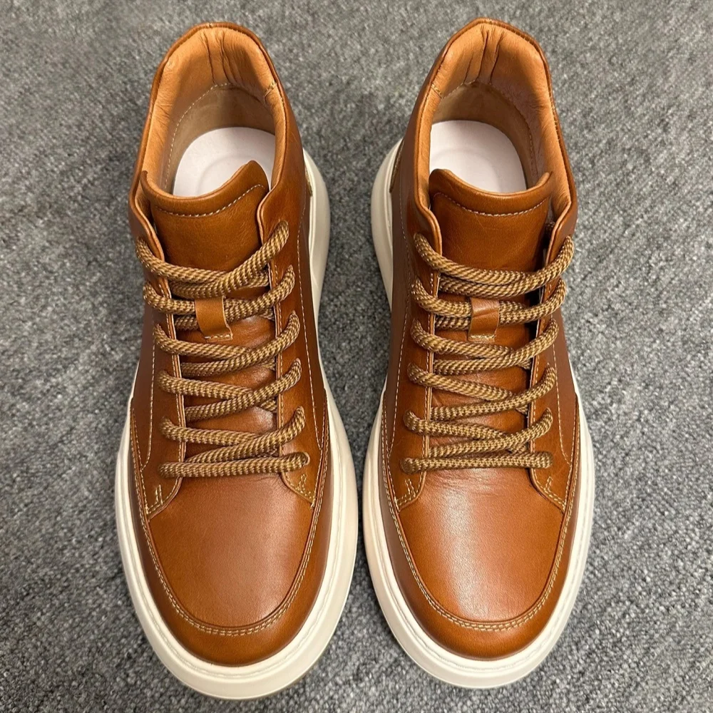 Freshova™ Men’s Handmade Genuine Leather Lace-Up Ankle Boots – Classic Casual Style (FRS20015) 4