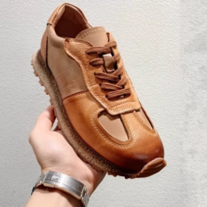 Freshova™ Men’s Breathable Leather Running Shoes – Motion Control Lifestyle Trainers