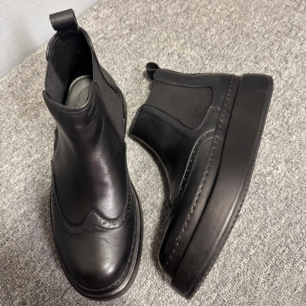 Freshova™ Men’s Genuine Leather Chelsea Boots – Handmade British Style Ankle Boots (FRS25078) 4