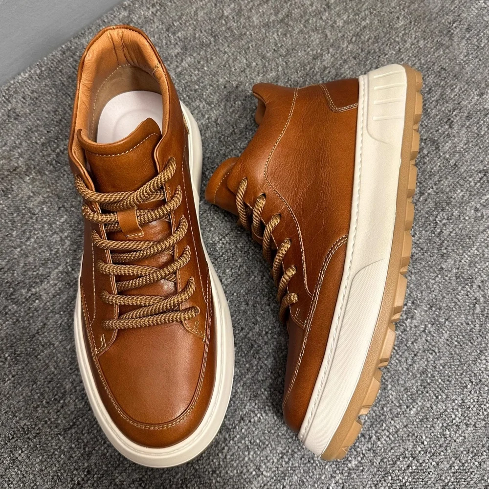 Freshova™ Men’s Handmade Genuine Leather Lace-Up Ankle Boots – Classic Casual Style (FRS20015) 3