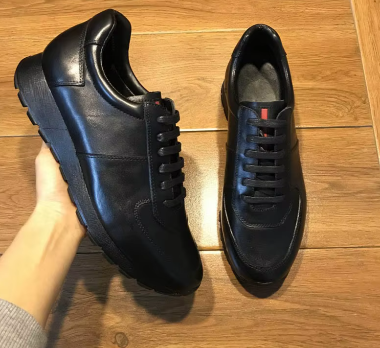 Freshova™ Men’s Height Increasing Leather Running Shoes – Cushioned Lifestyle Trainers