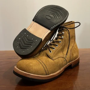 Freshova™ Retro Genuine Cow Leather Motorcycle Boots – Handmade Ankle Lace-Up Riding Boots 1