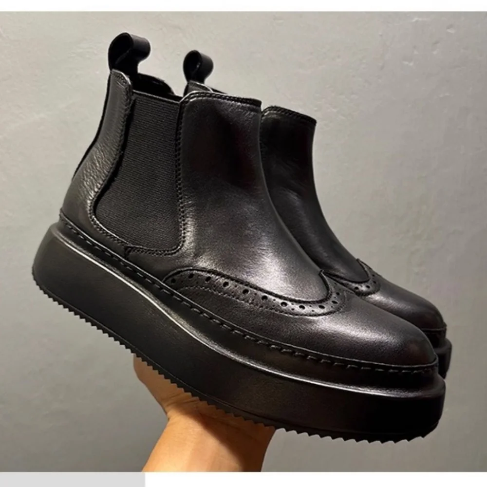 Freshova™ Men’s Genuine Leather Chelsea Boots – Handmade British Style Ankle Boots (FRS25078) 2