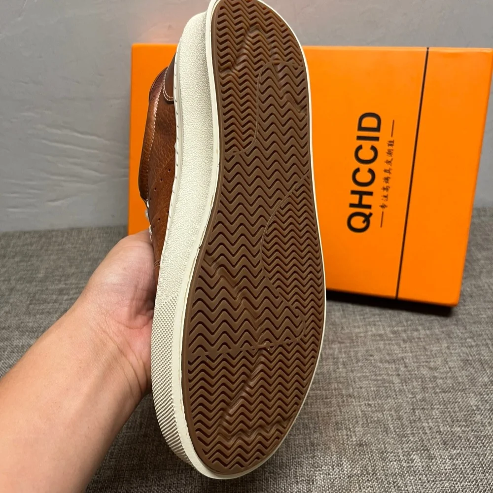 Freshova™ Men’s Genuine Cow Leather Casual Lace-Up Shoes – Breathable Spring & Autumn Comfort 4