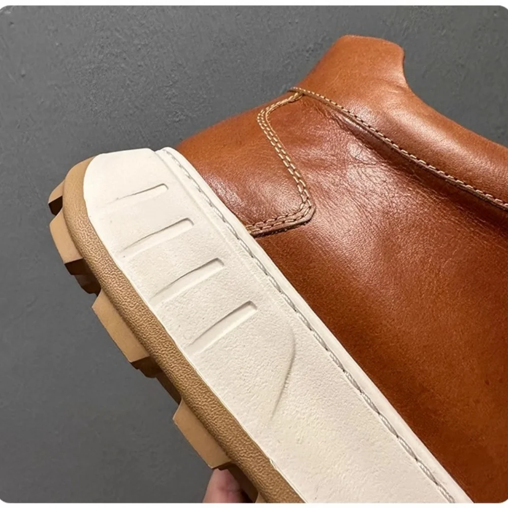 Freshova™ Men’s Handmade Genuine Leather Lace-Up Ankle Boots – Classic Casual Style (FRS20015) 6