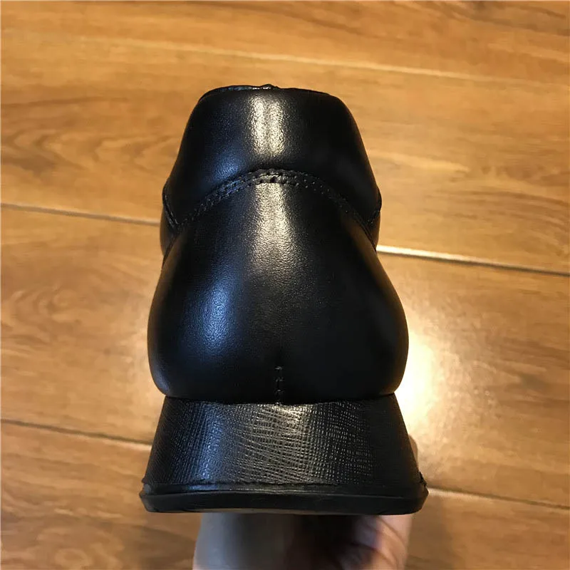 Freshova™ Men’s Height Increasing Leather Running Shoes – Cushioned Lifestyle Trainers 6