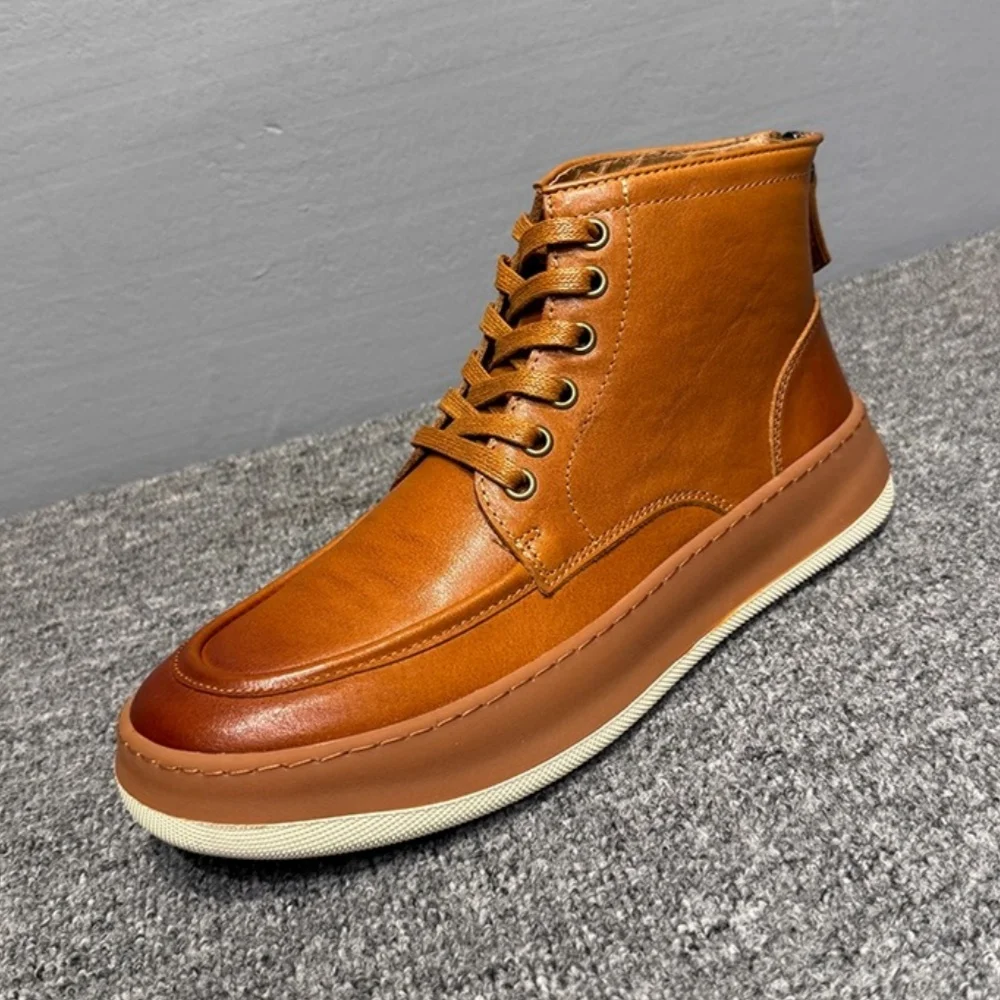 Freshova™ Men’s Genuine Leather Zip Ankle Boots – Classic Round Toe Casual Boots (FRS21008) 3