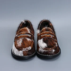 Freshova™ Women’s Luxury Fur Slip-On Loafers – Square Toe British Style Flats 1