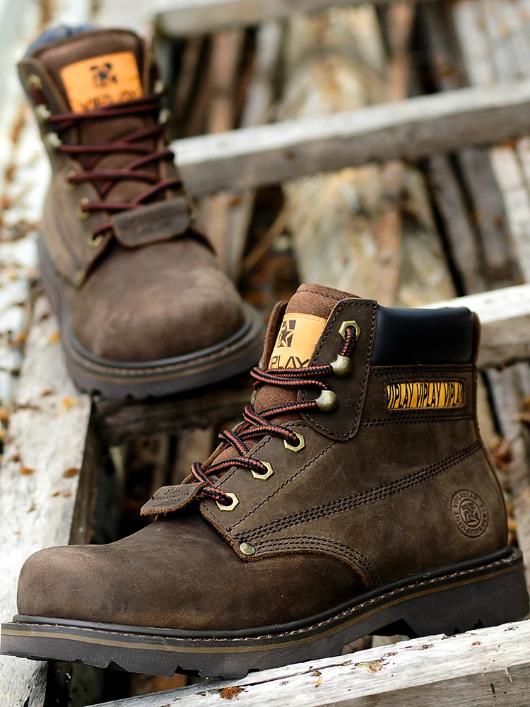 Freshova™ FRS20216 Men’s Genuine Cow Leather Work & Safety Boots – Handmade Ankle Lace-Up Boots 2