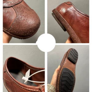 Freshova™ FRS20111 Men’s Genuine Leather Patchwork Casual Shoes – Breathable Lace-Up Spring & Autumn Wear