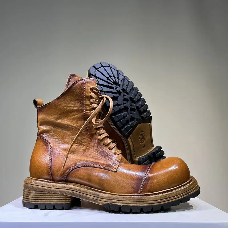 Freshova™ Men’s Genuine Leather Walking Shoes – Height Increasing Lace-Up Comfort Shoes 4