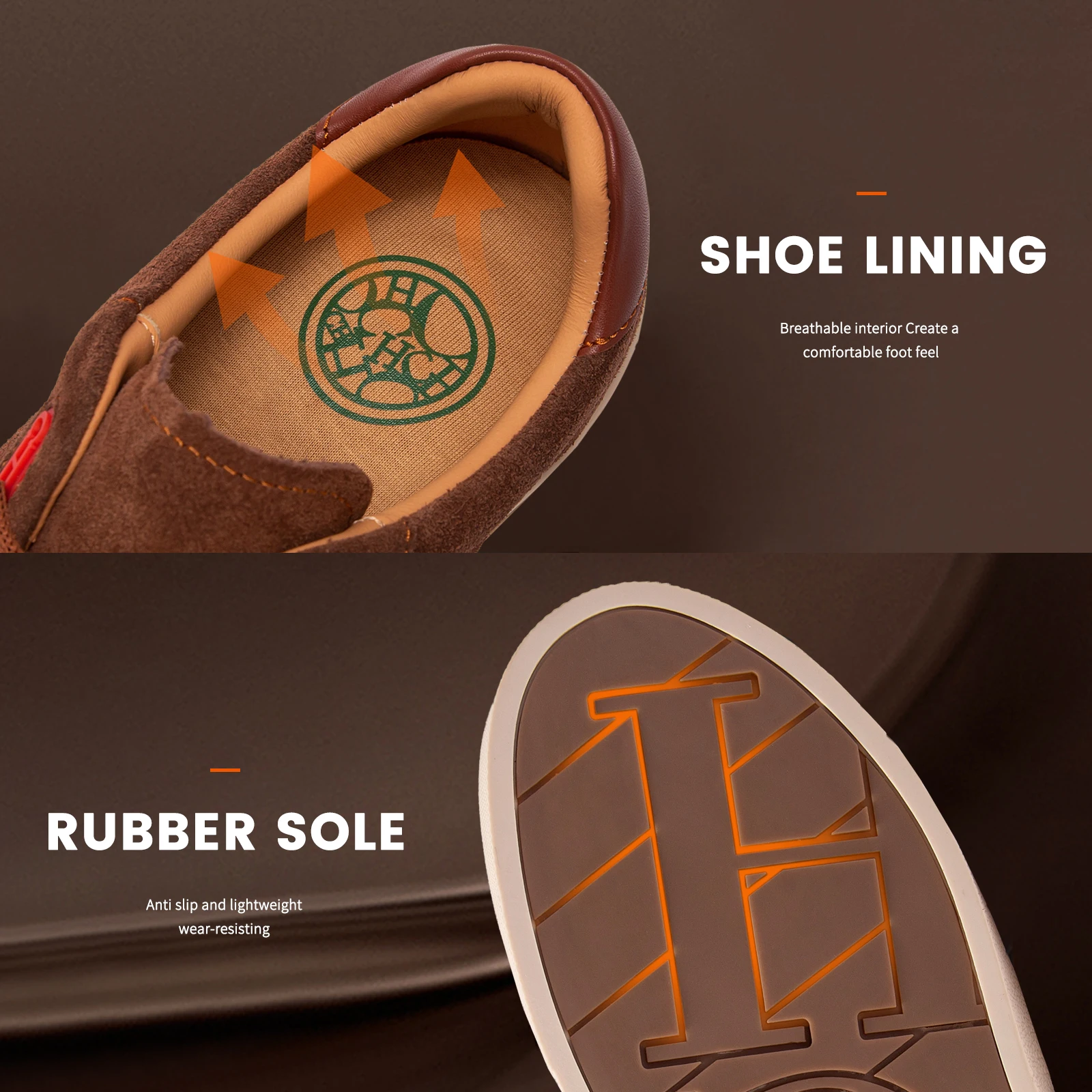 Freshova™ Men’s Cow Suede Oxford Casual Shoes – Breathable Lace-Up Comfort 3