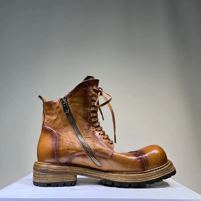 Freshova™ Men’s Genuine Leather Walking Shoes – Height Increasing Lace-Up Comfort Shoes 2