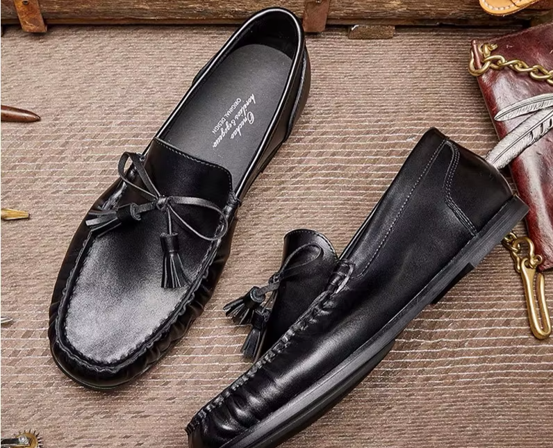 Freshova™ Men's Hand-Painted Genuine Leather Monk Strap Loafers – Premium Waterproof Dress Shoes 2