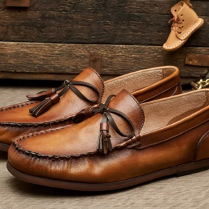 Freshova™ Men's Hand-Painted Genuine Leather Monk Strap Loafers – Premium Waterproof Dress Shoes