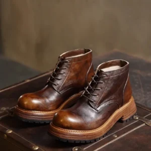Freshova™ Men's Handmade Waterproof Genuine Leather Chelsea Boots – Premium British Style Leather Ankle Boots 1