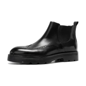Men's Handmade Waterproof Genuine Leather Chelsea Boots | Pointed Toe Slip-On Boots | Freshova™ 1