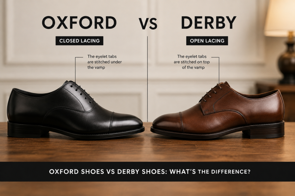 Oxford Shoes vs Derby Shoes